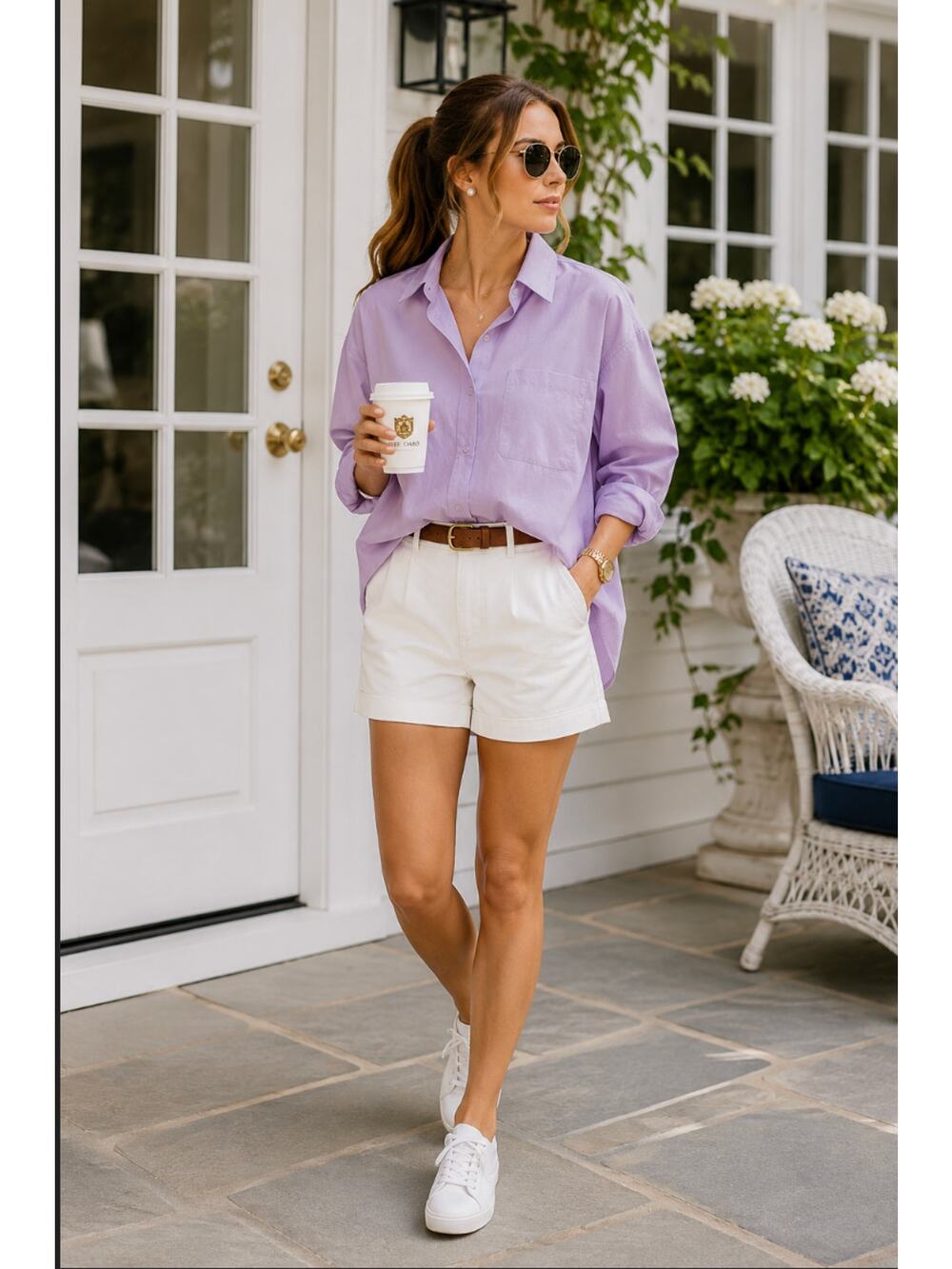 NWT Poplin Oversized Button Down Shirt Nasty Gal Prep School Country Club 2